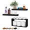 Sorbus Floating Shelves for Wall Set of 3 - Bathroom Shelves for Wall Storage, Over Toilet, Bedroom, Farmhouse, Wall Decor - 2 Floating Shelves with Invisible Brackets & 1 Rectangular Box